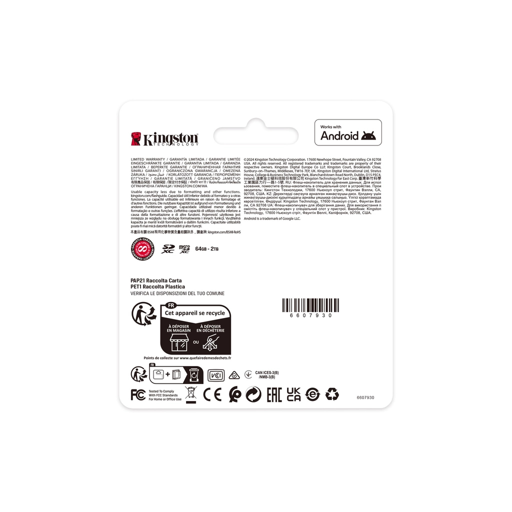 Карта пам'яті Kingston 1TB microSDXC class 10 UHS-I U3 V30 A1 Canvas Select Plus (SDCS3/1TBSP) - изображение 4