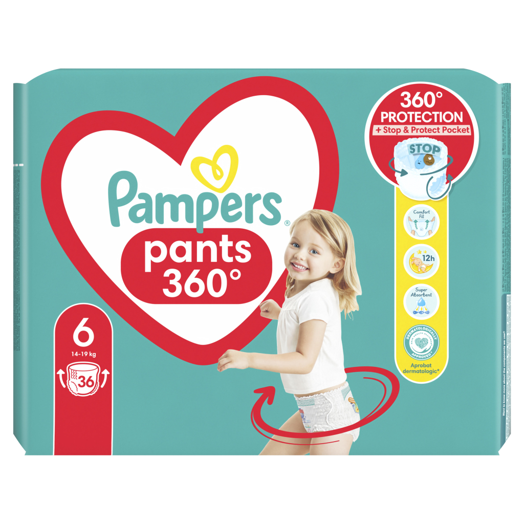 Підгузки Pampers трусики Pants Giant Розмір 6 (15+ кг) 36 шт. (8006540069028) - зображення 2