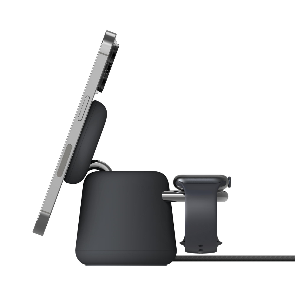 Зарядний пристрій Belkin 2in1 MagSafe iPhone/Watch/AirPods Charcoal Mass (WIZ020VFH36) - изображение 8