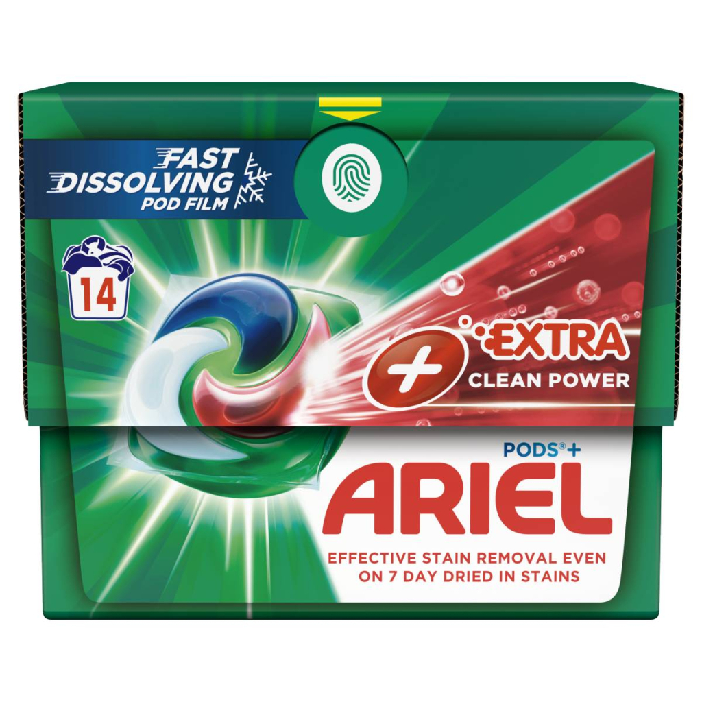 Капсули для прання Ariel Pods All-in-1 + Сила екстраочищення 14 шт. (8700216296755) - зображення 1