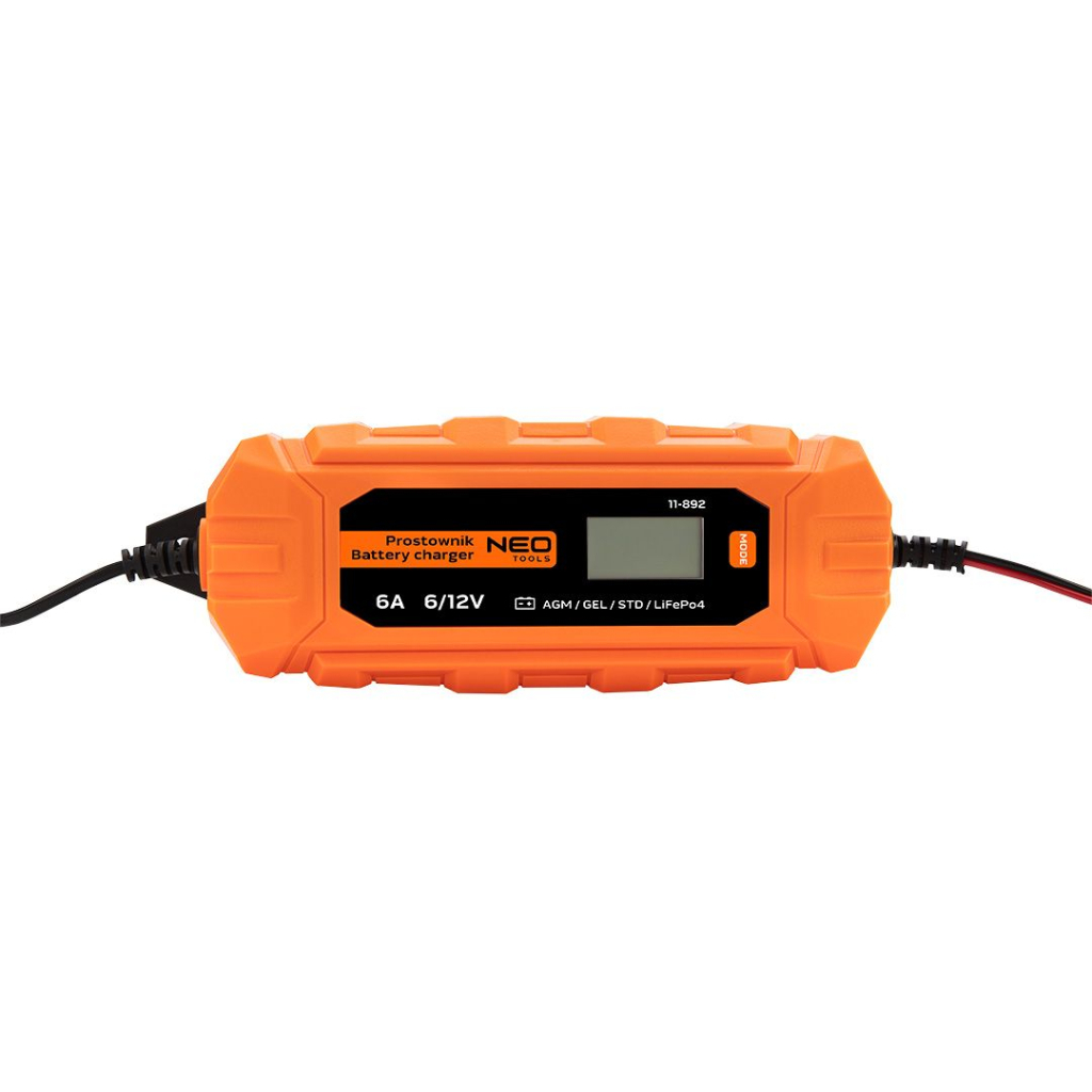 Зарядний пристрій для автомобільного акумулятора Neo Tools 6А/100Вт, 3-150Ач, для кислотних/AGM/GEL (11-892) - зображення 3
