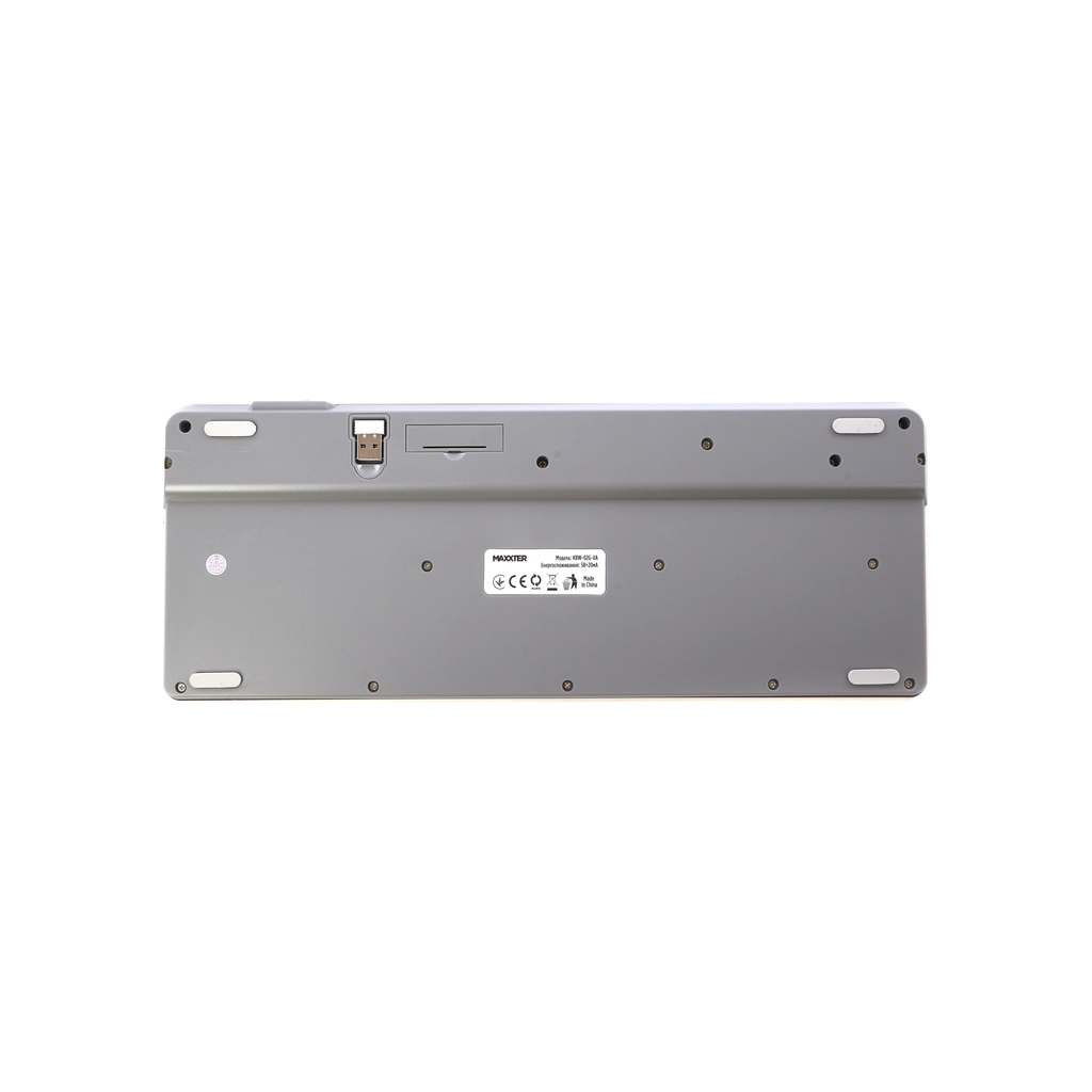 Клавіатура Maxxter KBW-02G-UA Wireless Grey (KBW-02G-UA) - зображення 5