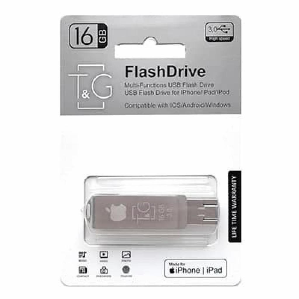 USB флеш накопичувач T&G 16GB 004 Metal Series USB 3.0/Lightning (TG004IOS-16G3) - зображення 1