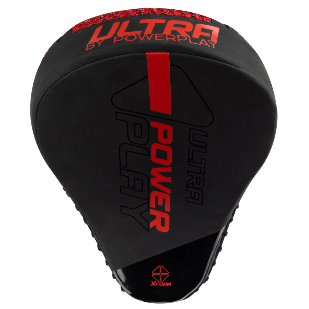 Лапи боксерські PowerPlay 3044 Pro Carbon Ultra Series Чорно-Червоні (PP_3044_Bl/Red) - зображення 2