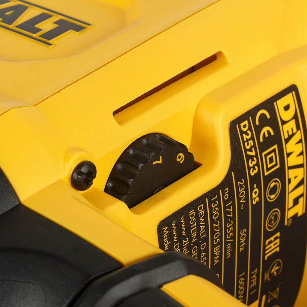 Перфоратор DeWALT SDS-MAX, 1600 Bт, 13.3 Дж, 2 режими, кейс (D25733K) - зображення 10