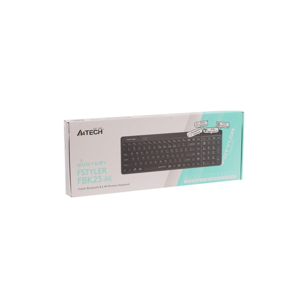 Клавіатура A4Tech FBK23 AS Wireless/Bluetooth Black (4711421001168) - зображення 8