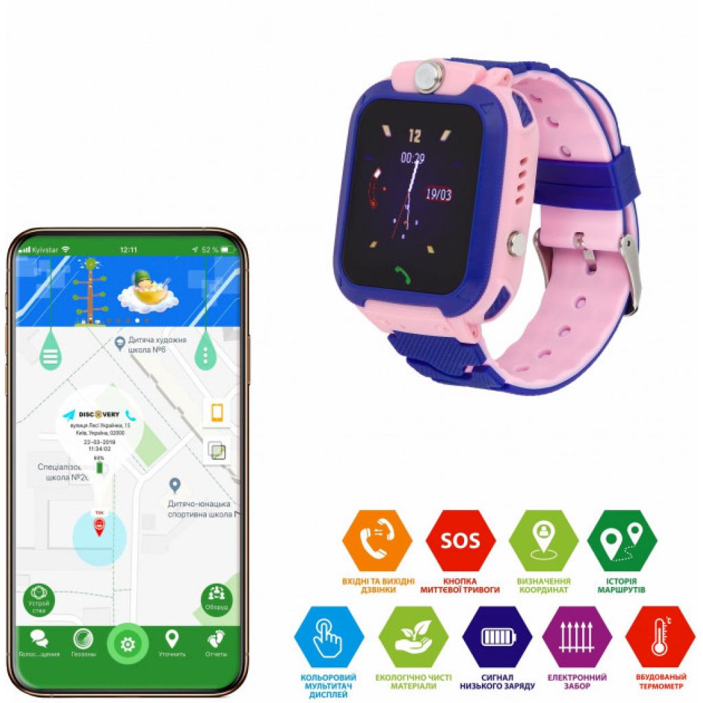 Смарт годинник-телефон Discovery D2000 THERMO pink дитячий з термометром (dscD200thp) - зображення 2