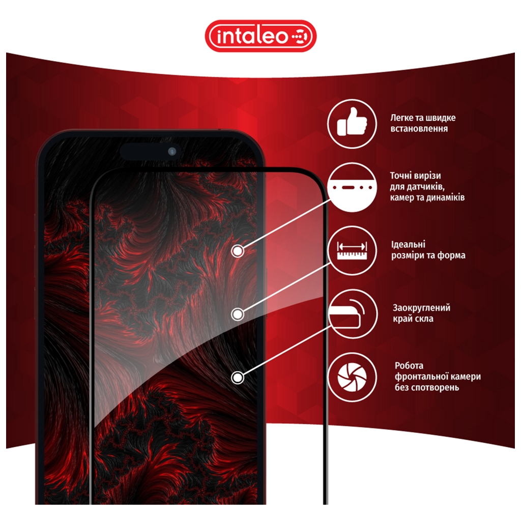Скло захисне Intaleo Full Glue Apple iPhone 15 Pro (1283126575440) - зображення 3