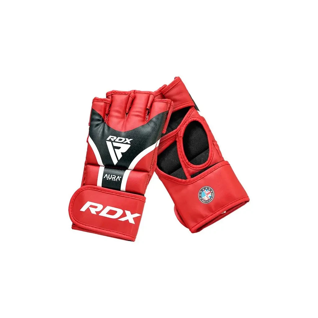 Рукавички для MMA RDX Aura Plus T-17 Red/Black M (GGR-T17RB-M+) - зображення 2