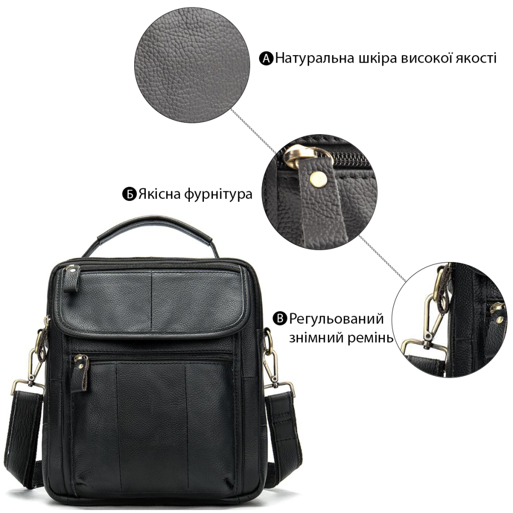 Сумка Vintage Флотар Чорна (14763) - зображення 4