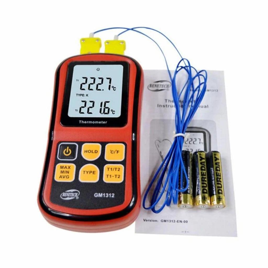 Термометр термопара Benetech цифровий двоканальний -250-1767°C (GM1312) - зображення 4