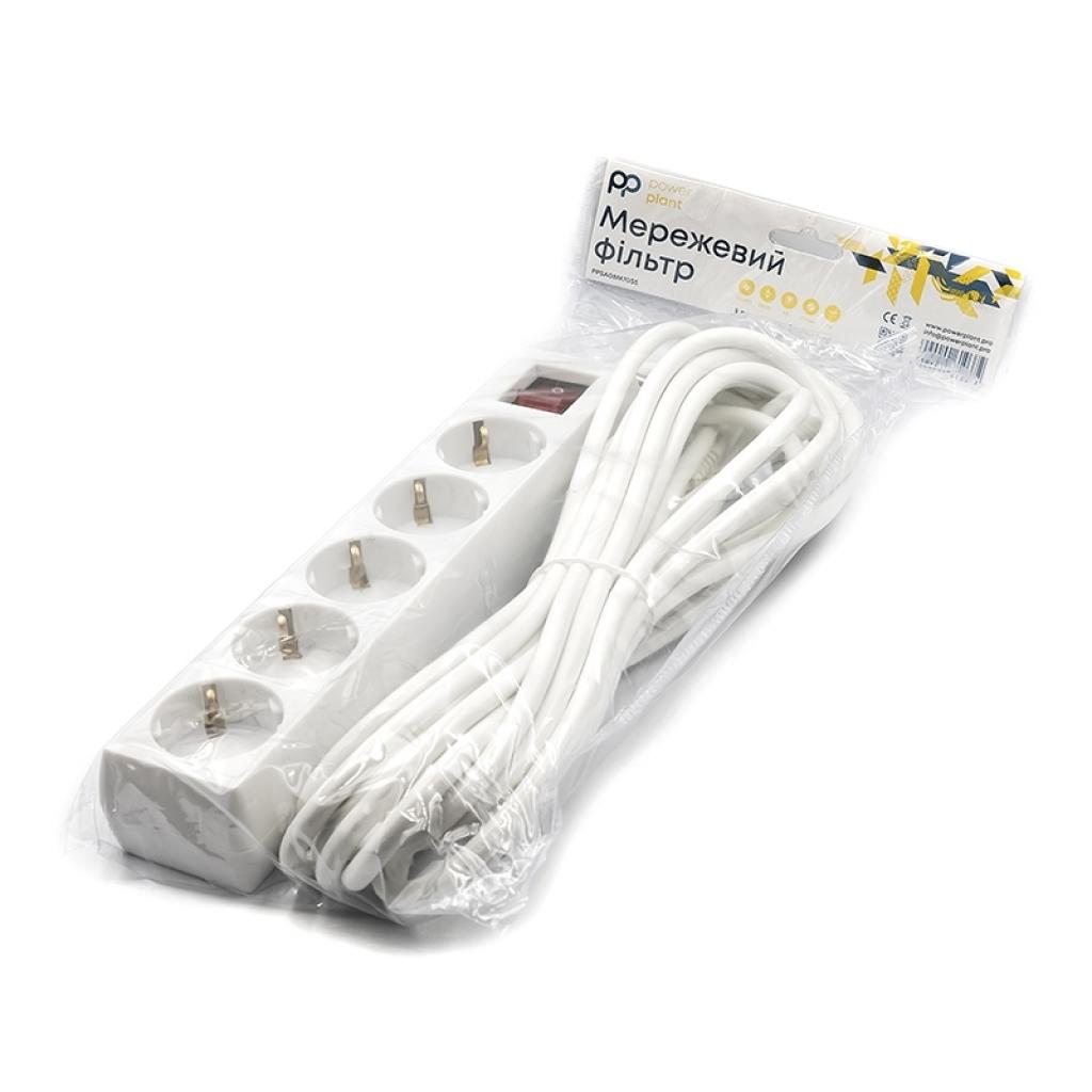 Мережевий фільтр живлення PowerPlant 7 м, 5 розеток, 3x1мм2 (PPSA08M70S5) - зображення 4