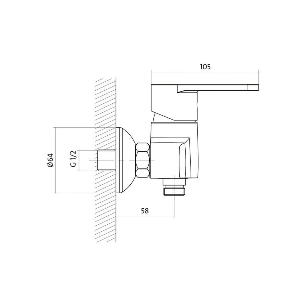 Змішувач Cersanit CARI для душу (S951-026) - изображение 2