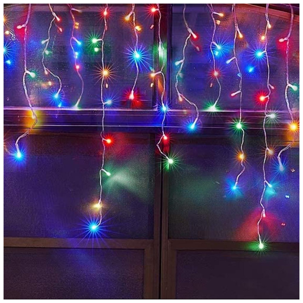 Гірлянда ColorWay Бахрома 3мx0.6м 100Led IP20 кольорова (CW-GF-100L36VMC) - зображення 6