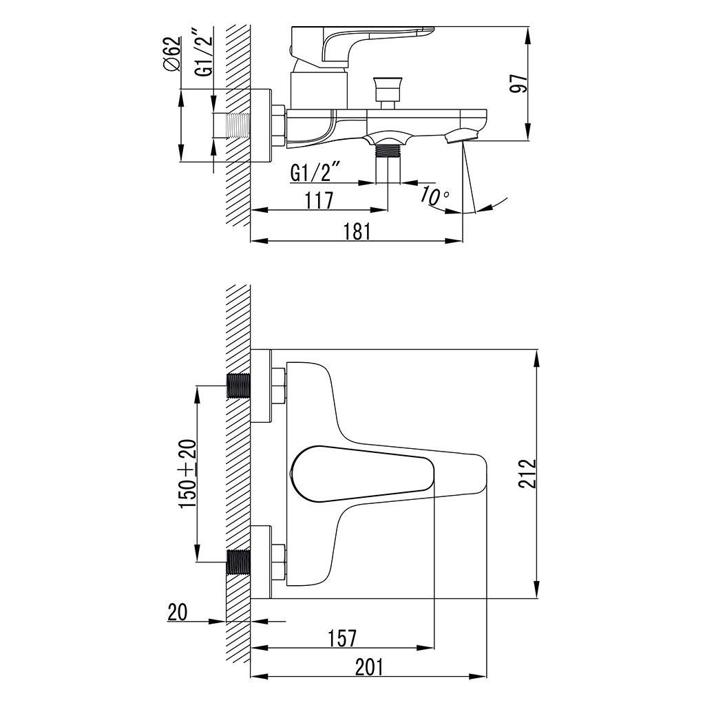 Змішувач Corso BE-1C122C (9608200) - зображення 3