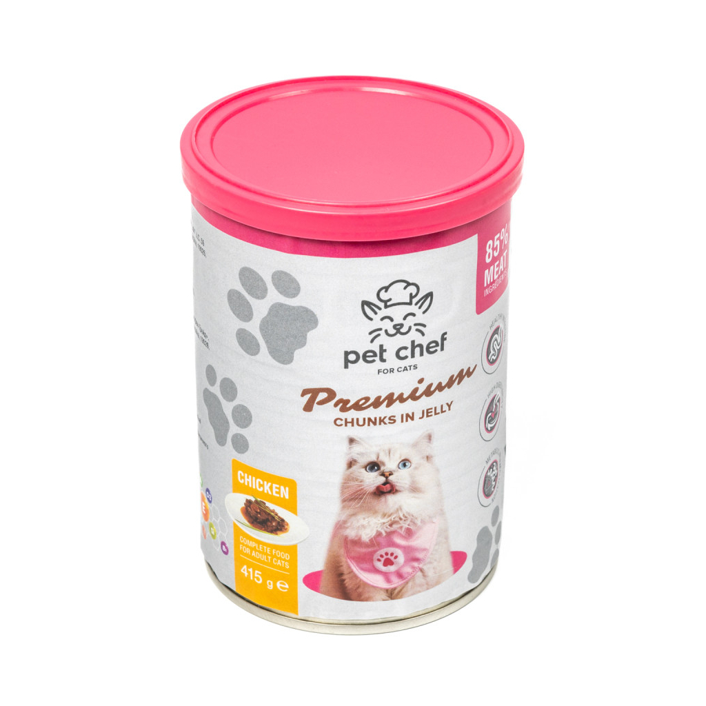 Вологий корм для кішок Pet Chef З куркою 415 г (4820255193564) - зображення 7