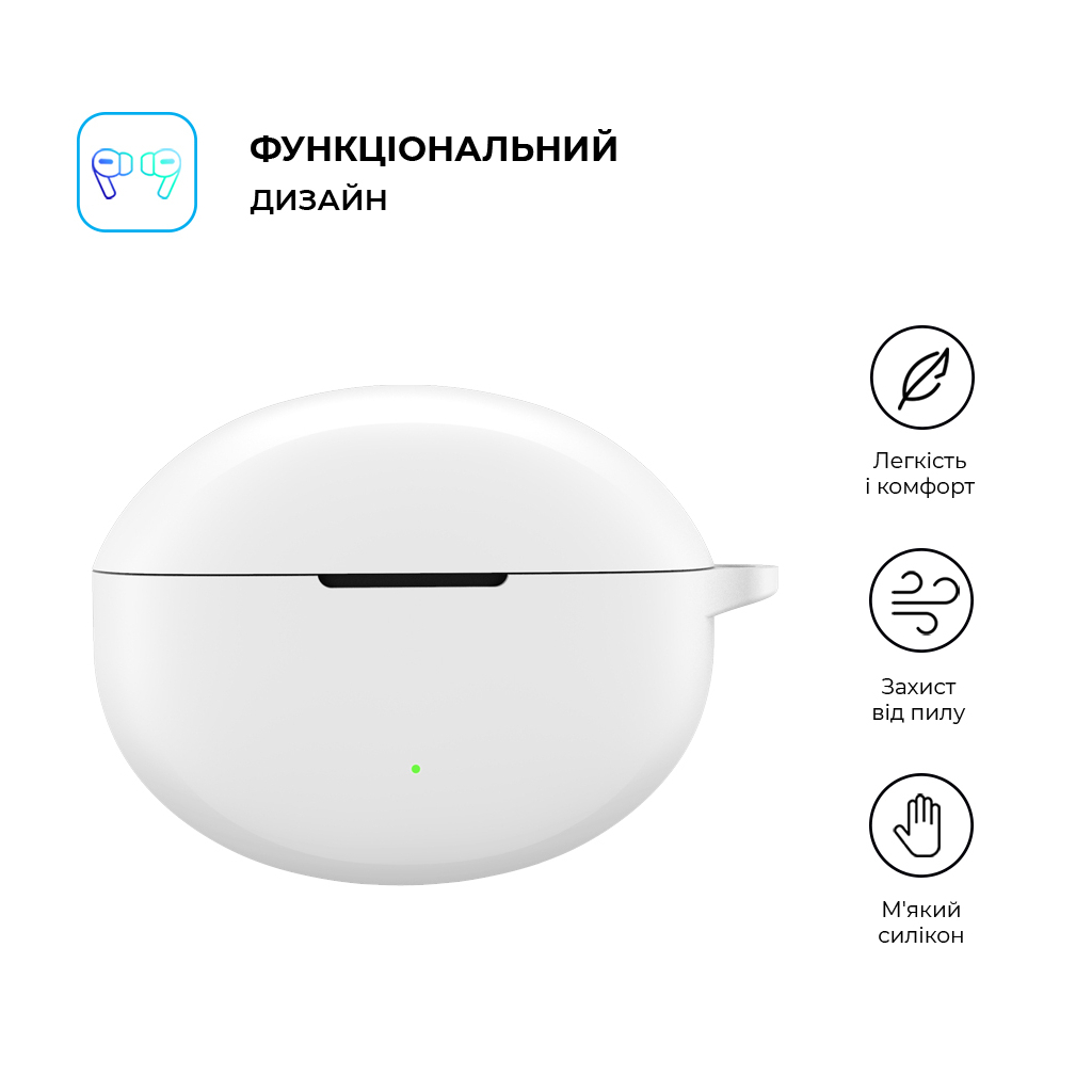 Чохол для навушників Armorstandart Hang Case для OPPO Enco Air4 Pro White (ARM79948) - зображення 2