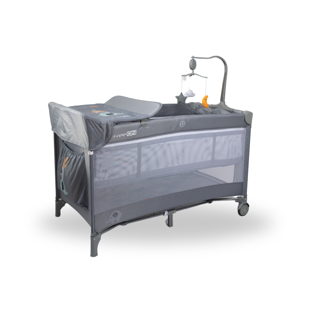 Дитячий манеж FreeON з другим ярусом Elephants (81514) - зображення 1