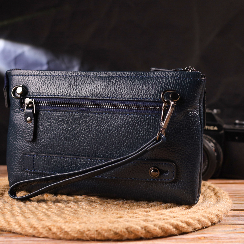 Сумка Canpellini З натуральної шкіри Синя (21550) - зображення 10