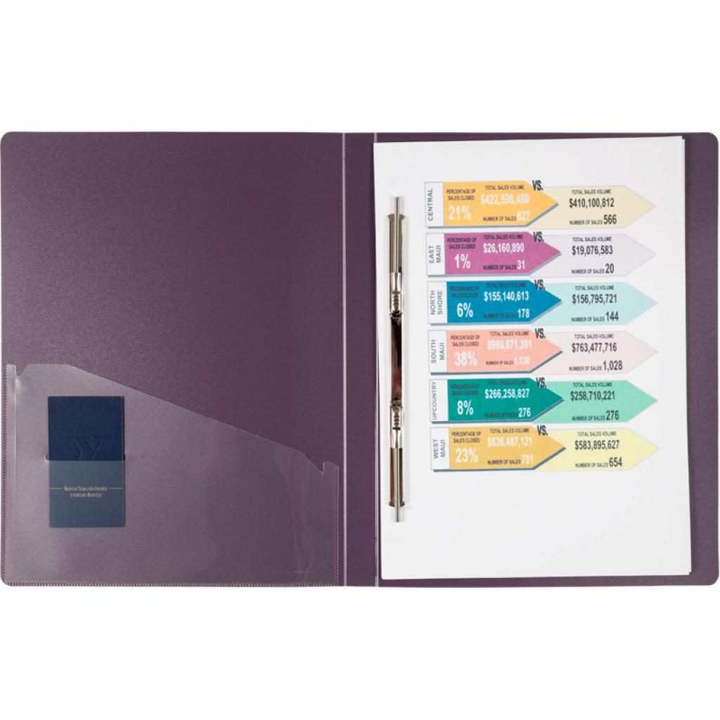 Папка-швидкозшивач Axent А4, до 150 аркушів,поліпропілен, сливов. (1304-11-A) - зображення 3