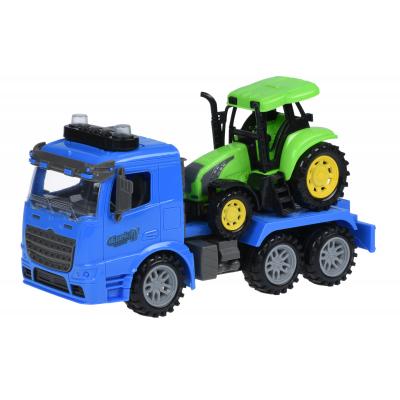 Спецтехніка Same Toy инерционный Truck Тягач синий с трактором со светом и звуком (98-613AUt-2) - зображення 1