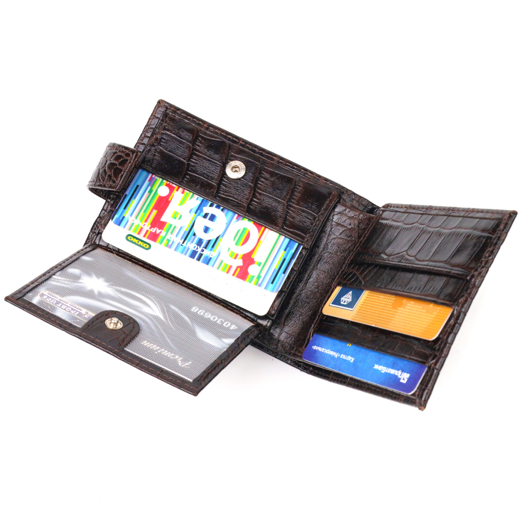 Гаманець Canpellini З натуральної шкіри Коричневий (21513) - зображення 7