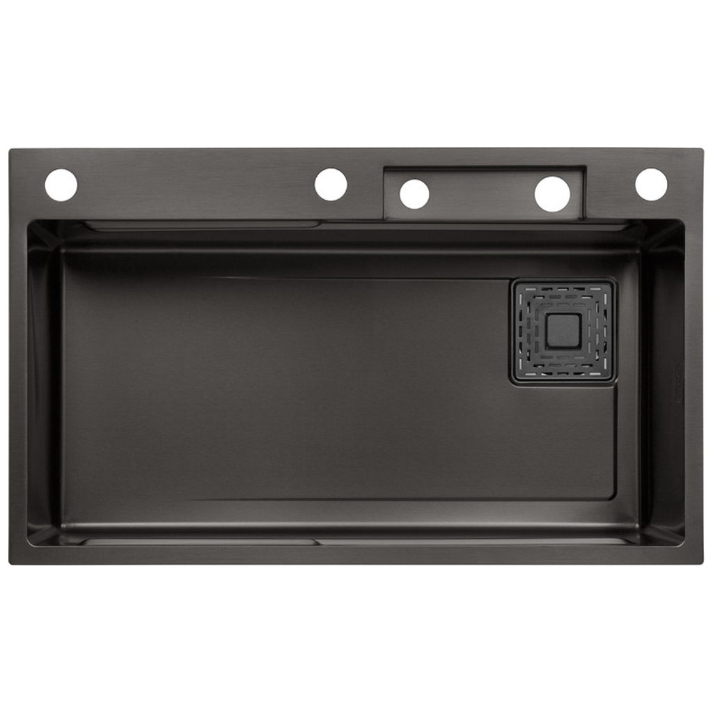 Мийка кухонна Kroner SchwarzeSET7545HM (CV033382) - зображення 1