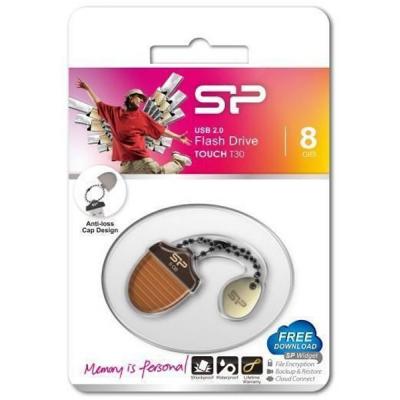 USB флеш накопичувач Silicon Power 8GB Touch T30 Huzelnut USB 2.0 (SP008GBUF2T30V1E) - зображення 4