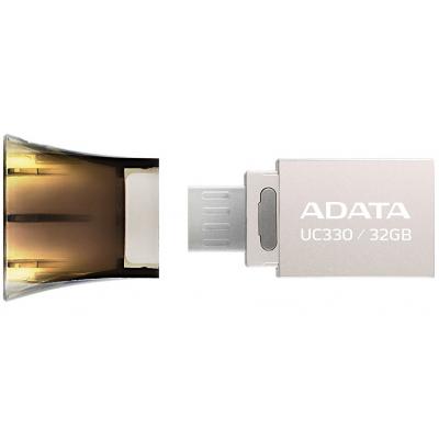 USB флеш накопичувач ADATA 32GB UC330 Black USB 2.0 OTG (AUC330-32G-RBK) - зображення 3