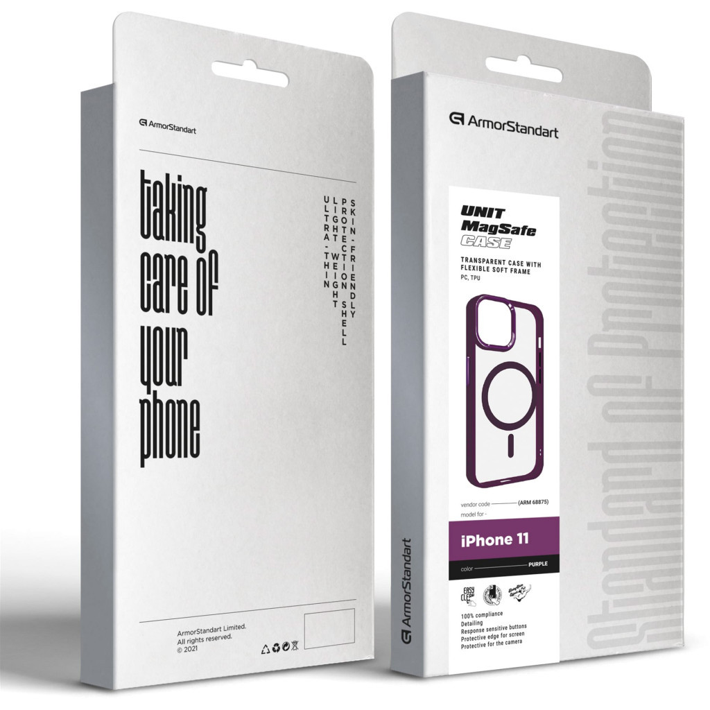 Чохол до мобільного телефона Armorstandart Unit MagSafe Apple iPhone 11 Purple (ARM68875) - зображення 6