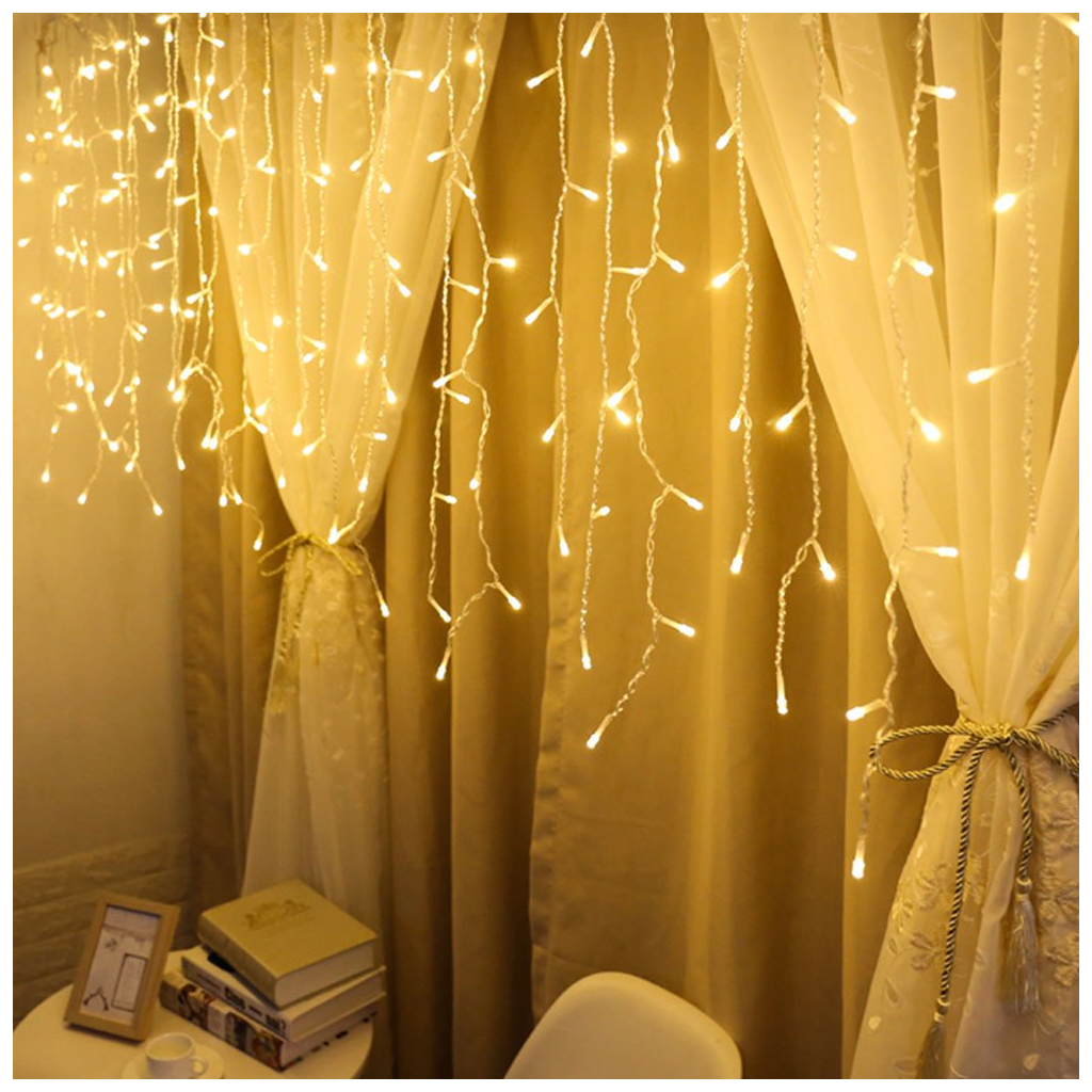 Гірлянда ColorWay Бахрома 3 м x 0.6 м 100 Led IP20 кольорова USB (CW-GF-100L36UMC) - зображення 7