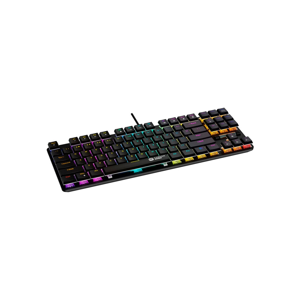 Клавіатура Canyon Cometstrike GK-50 RGB TKL USB UA Black (CND-SKB50-US) - зображення 4