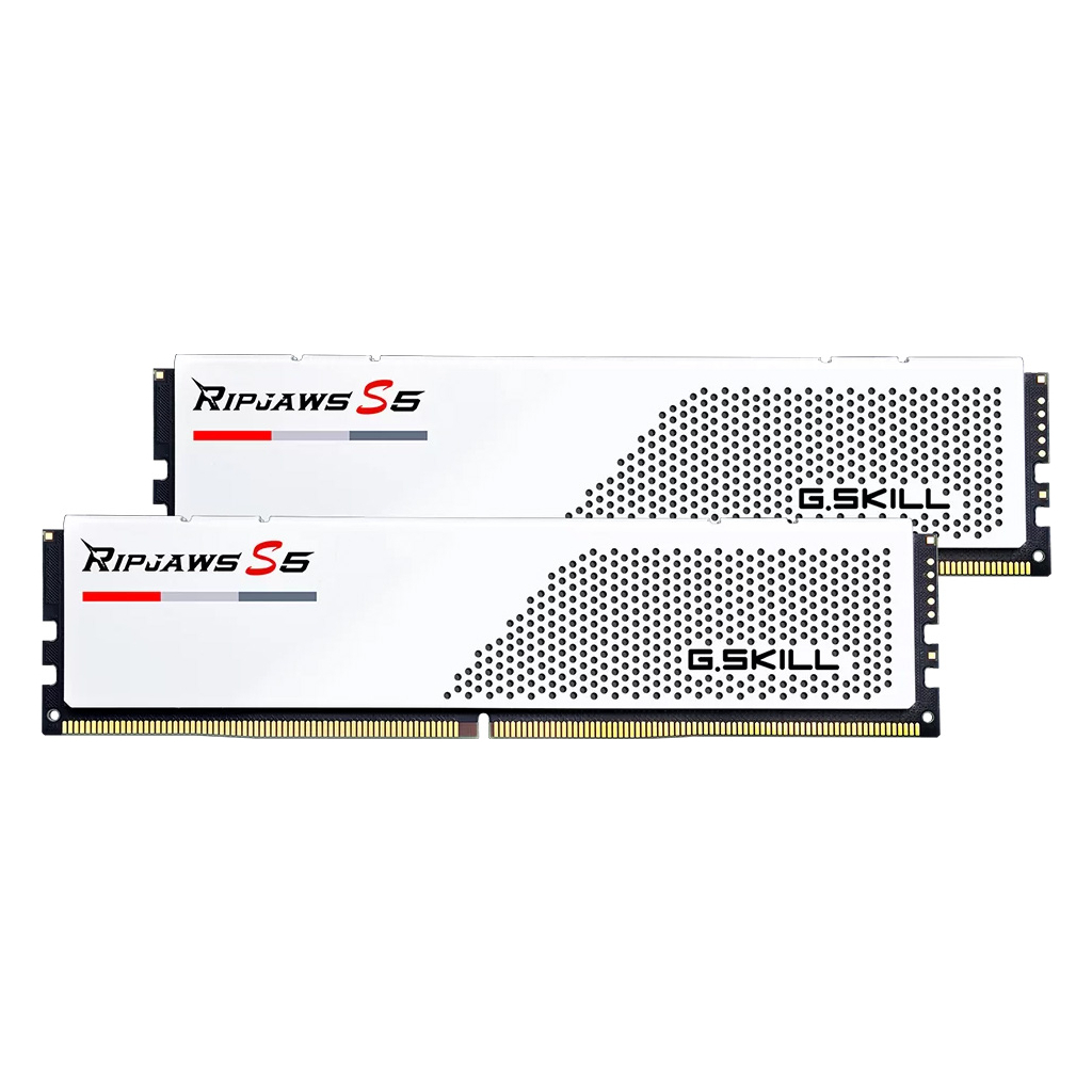 Модуль пам'яті для комп'ютера DDR5 32GB (2x16GB) 6000 MHz Ripjaws S5 White G.Skill (F5-6000J3238F16GX2-RS5W) - зображення 1