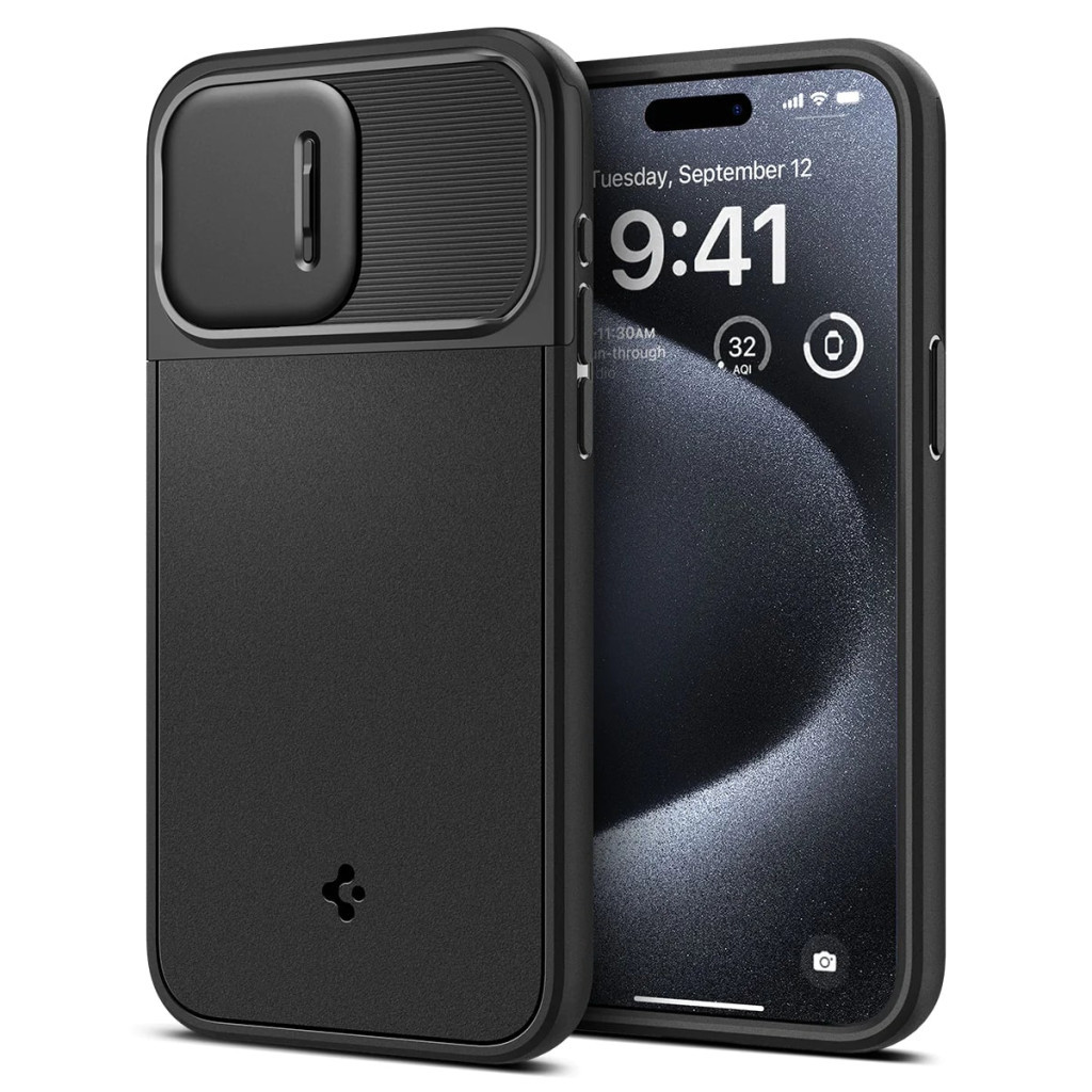 Чохол до мобільного телефона Spigen Apple iPhone 15 Pro Optik Armor MagFit Black (ACS06738) - зображення 3