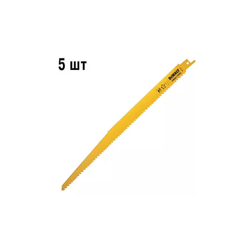 Полотно DeWALT для шабельних пилок, по деревині, швидкий пропил, 305 мм, 6 TPI, 5 шт (DT2350) - зображення 2