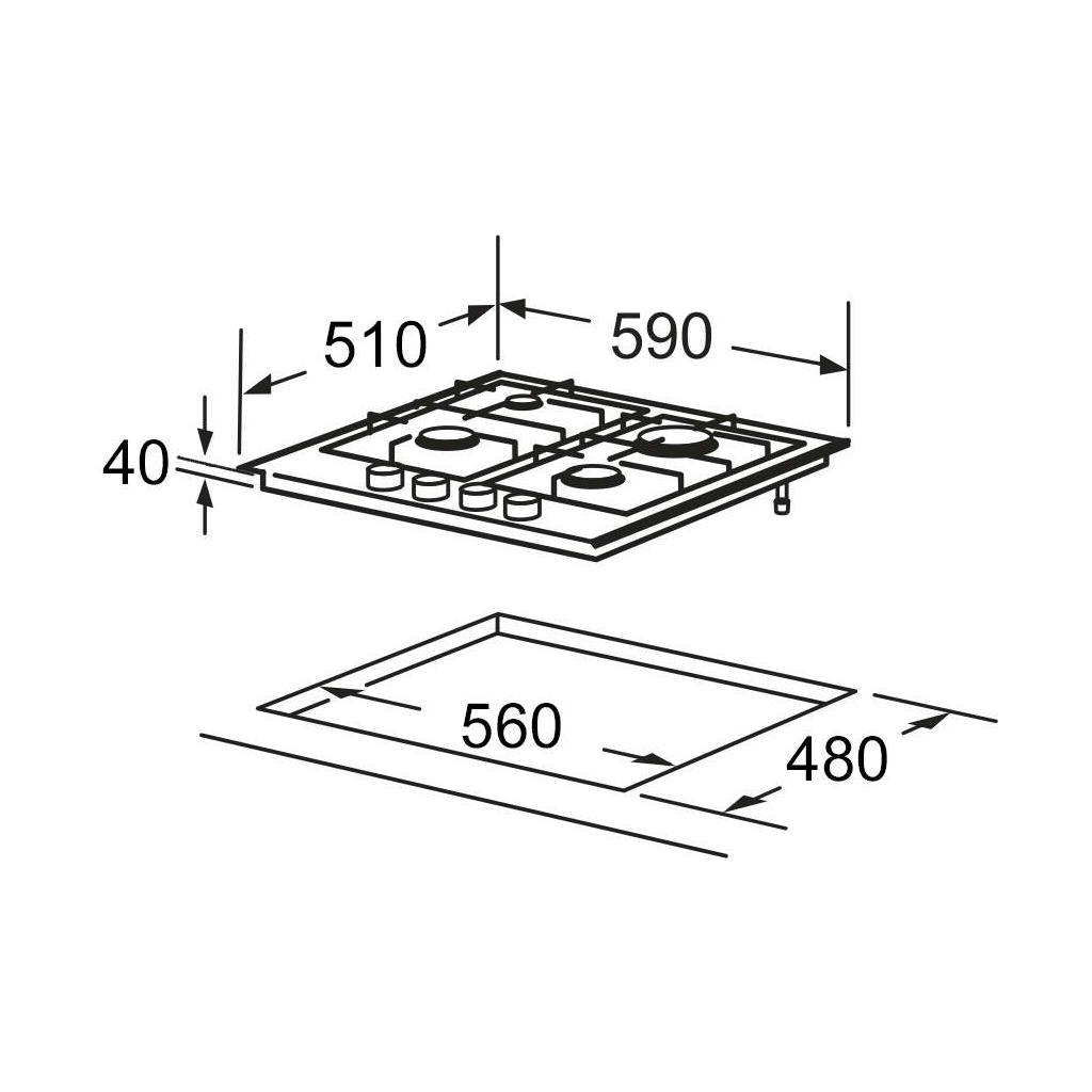 Варочна поверхня Interline HGS 563 FGK XM - зображення 7