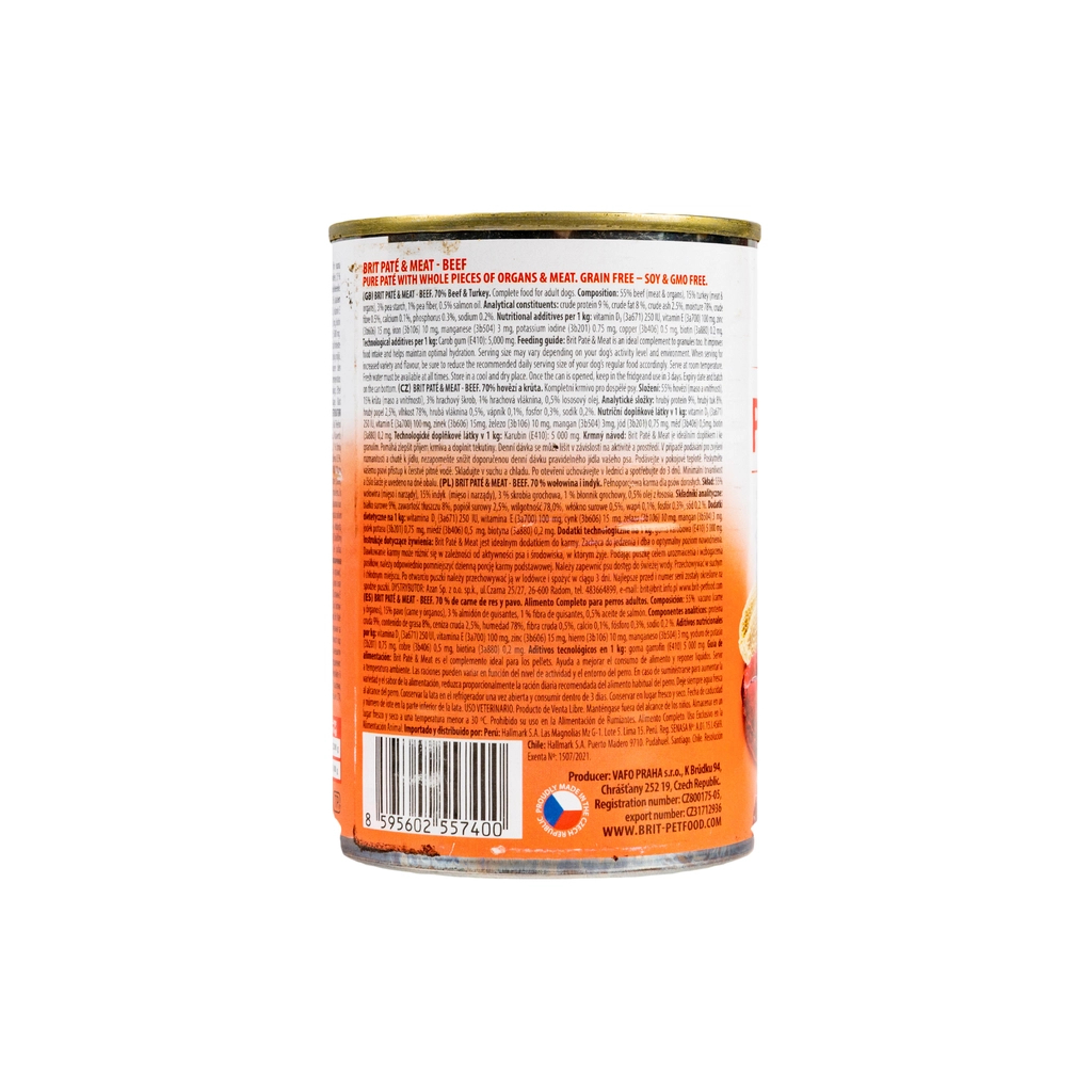 Вологий корм для собак Brit Care Pate and Meat з яловичиною (8595602557400) - зображення 2