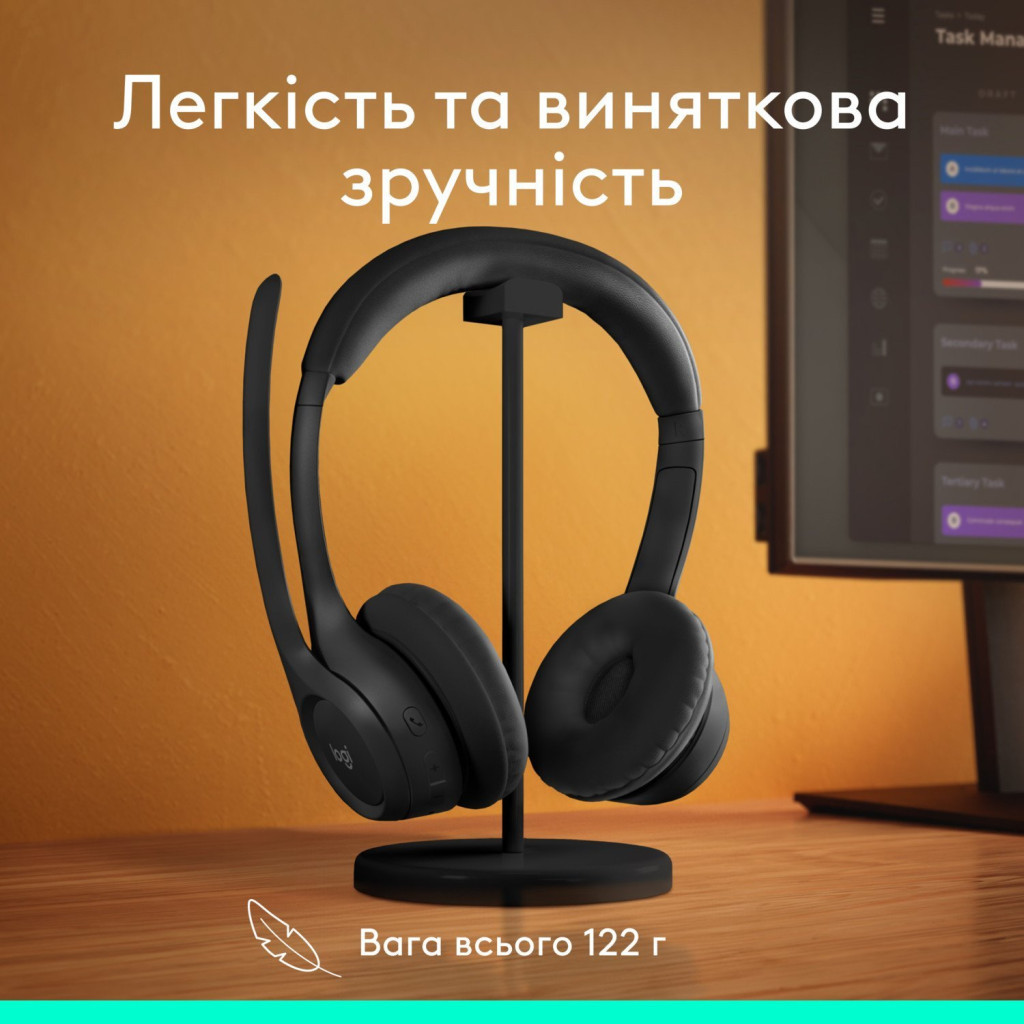 Навушники Logitech Zone 300 Bluetooth Graphite (981-001407) - зображення 8