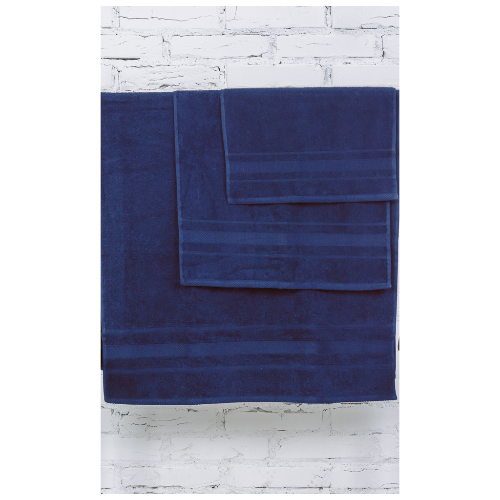 Рушник MirSon набір банний 5003 SoftNess Darkblue 50x90, 70x140, 100x150 (2200003182637) - зображення 2