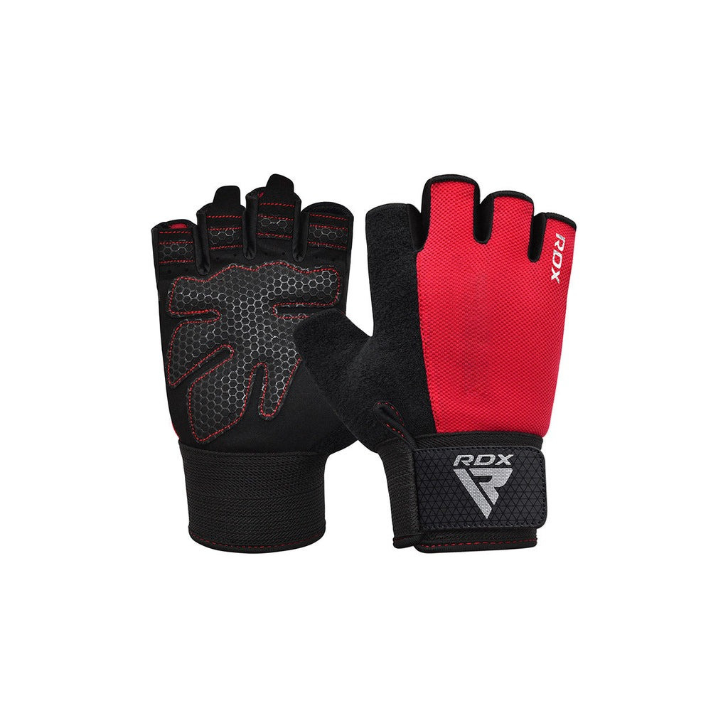 Рукавички для фітнесу RDX W1 Half Red XL (WGA-W1HR-XL) - зображення 1
