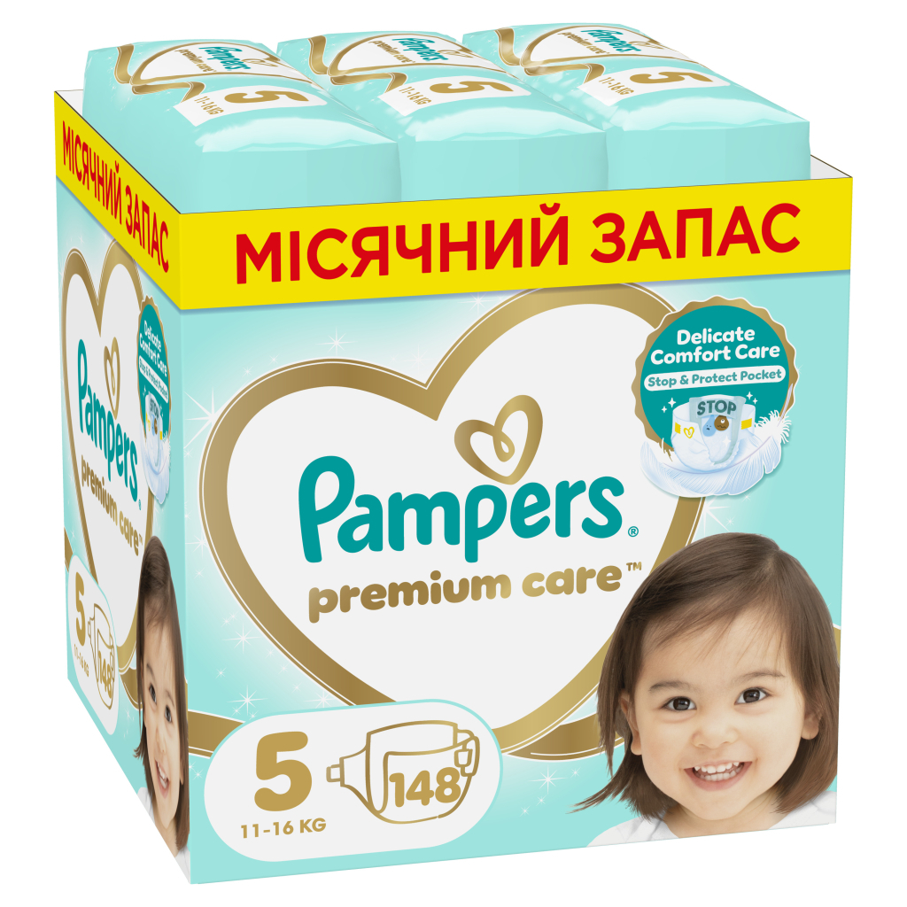 Підгузки Pampers Premium Care Розмір 5 (11-16 кг) 148 шт (8006540855973) - зображення 1