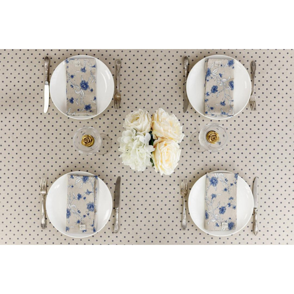 Скатертина Прованс Горох сині Господиня 180х136 см (4823093451056) - зображення 3