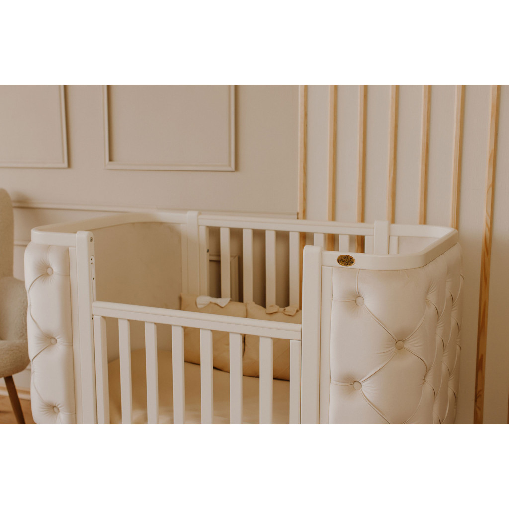 Ліжечко Angelo Luna гудзики айворі (велюр) 120х60 (12014) - зображення 4