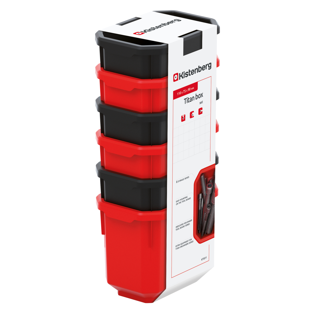 Ящик для інструментів Kistenberg набір ємностей 6 шт, 110*75*263, TITAN, KTIS11 (KTIS11) - зображення 8