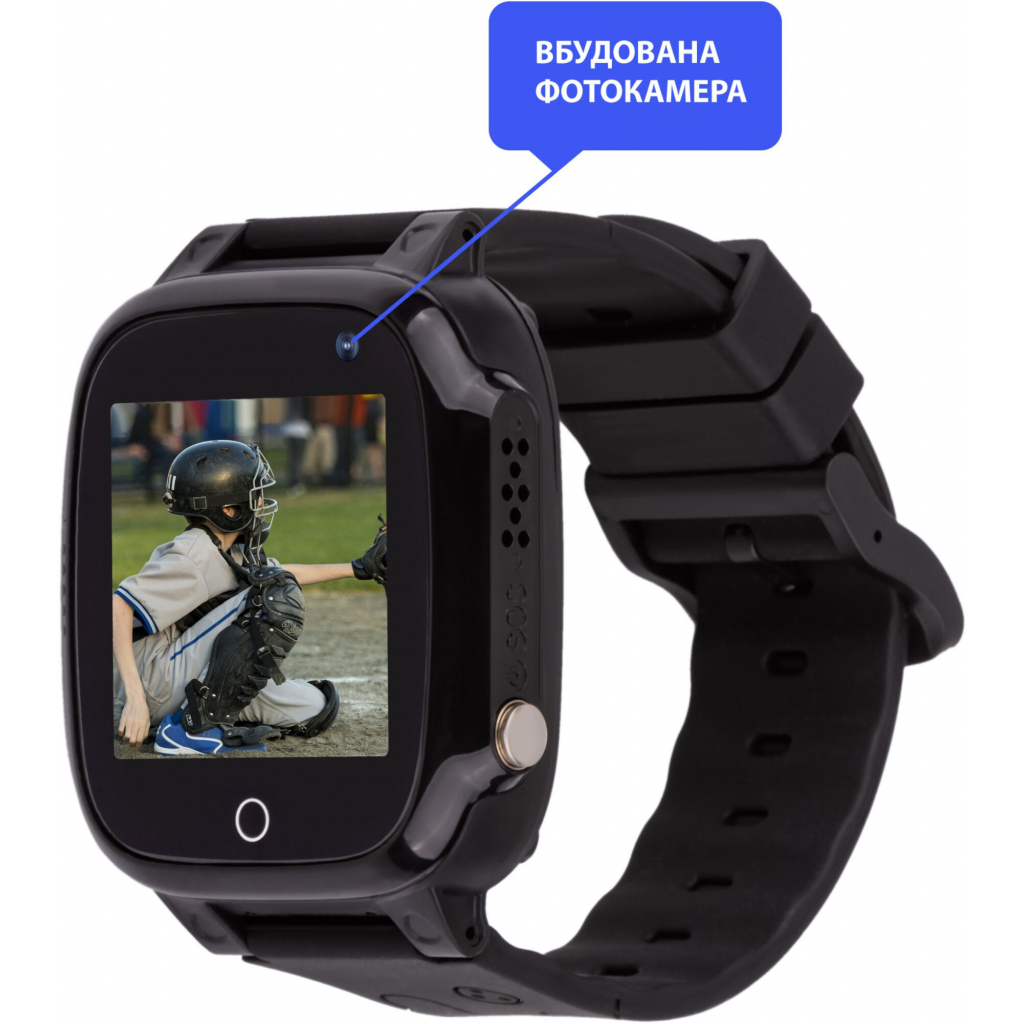 Смарт-годинник Amigo GO008 MILKY GPS WIFI Black (873291) - зображення 3