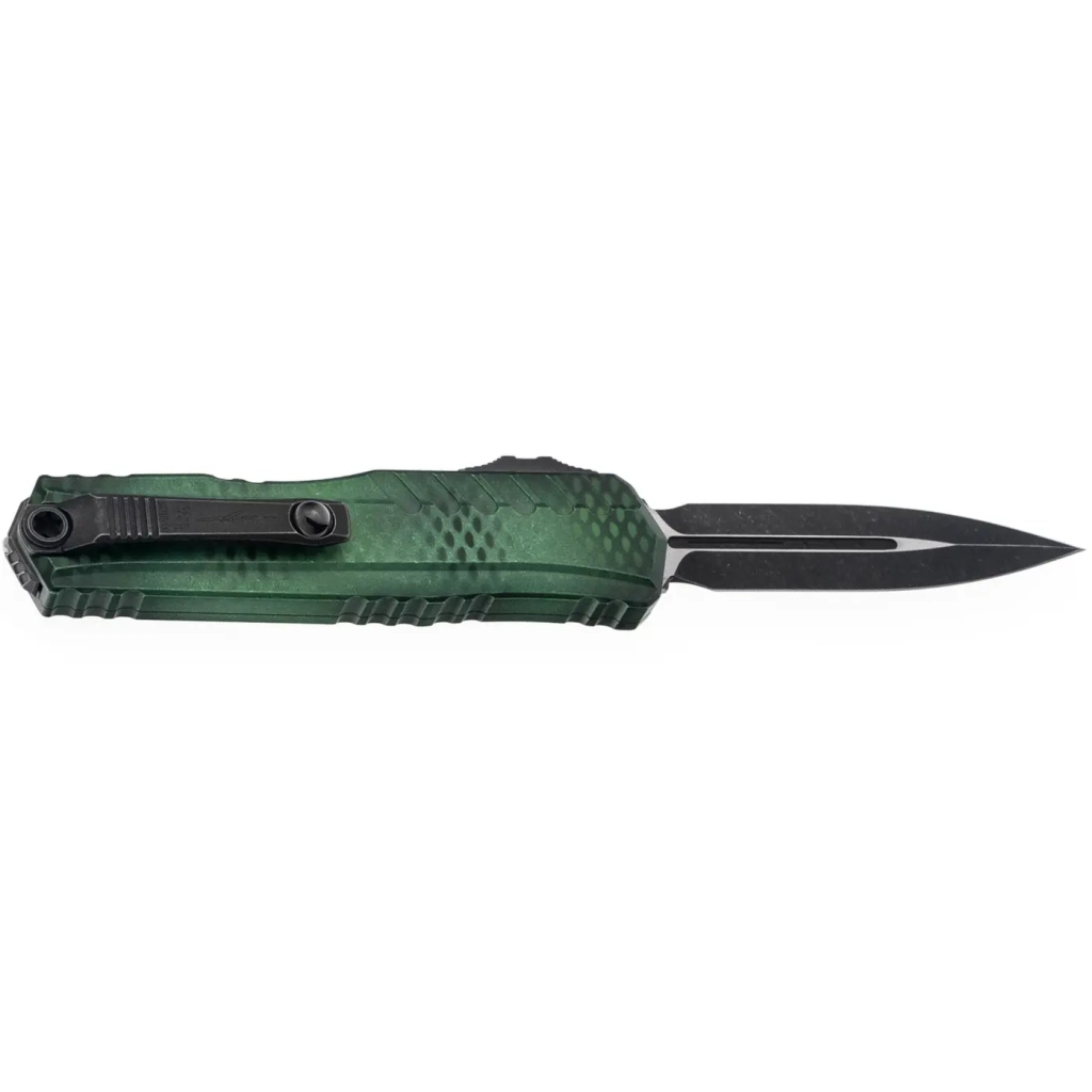Ніж Microtech Cypher II D/E Black Blade X-51 Handle Green (1242-1GRX51S) - зображення 2