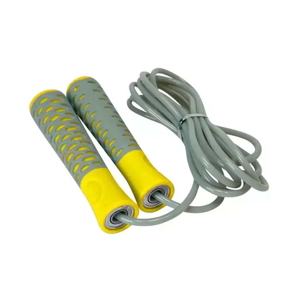 Скакалка PowerPlay 4206 Cіро-жовта (PP_4206_Grey/Yellow) - зображення 3
