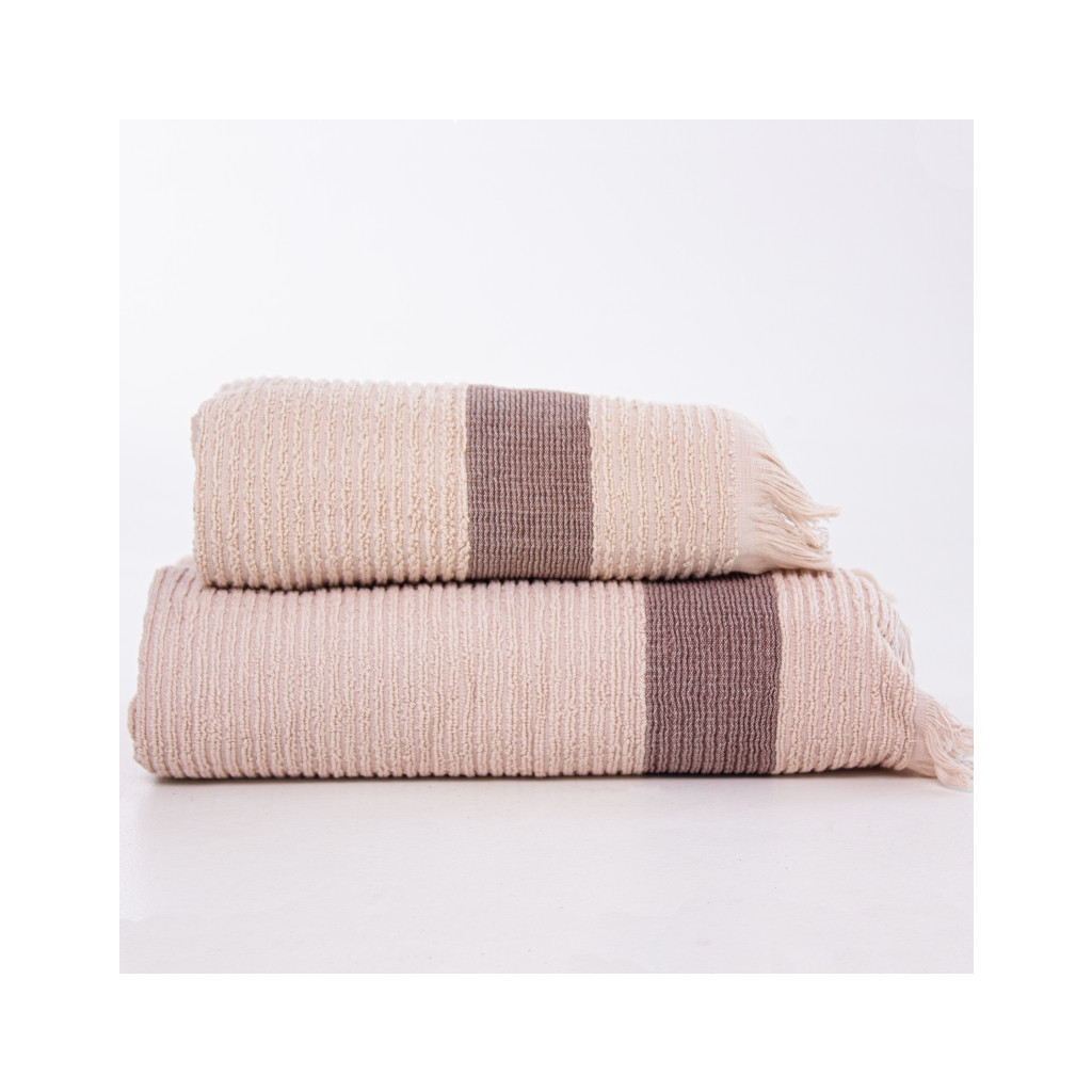 Рушник MirSon Набір лазневих 107 Elite Luxury Beige 2 шт (2200005613313) - зображення 4