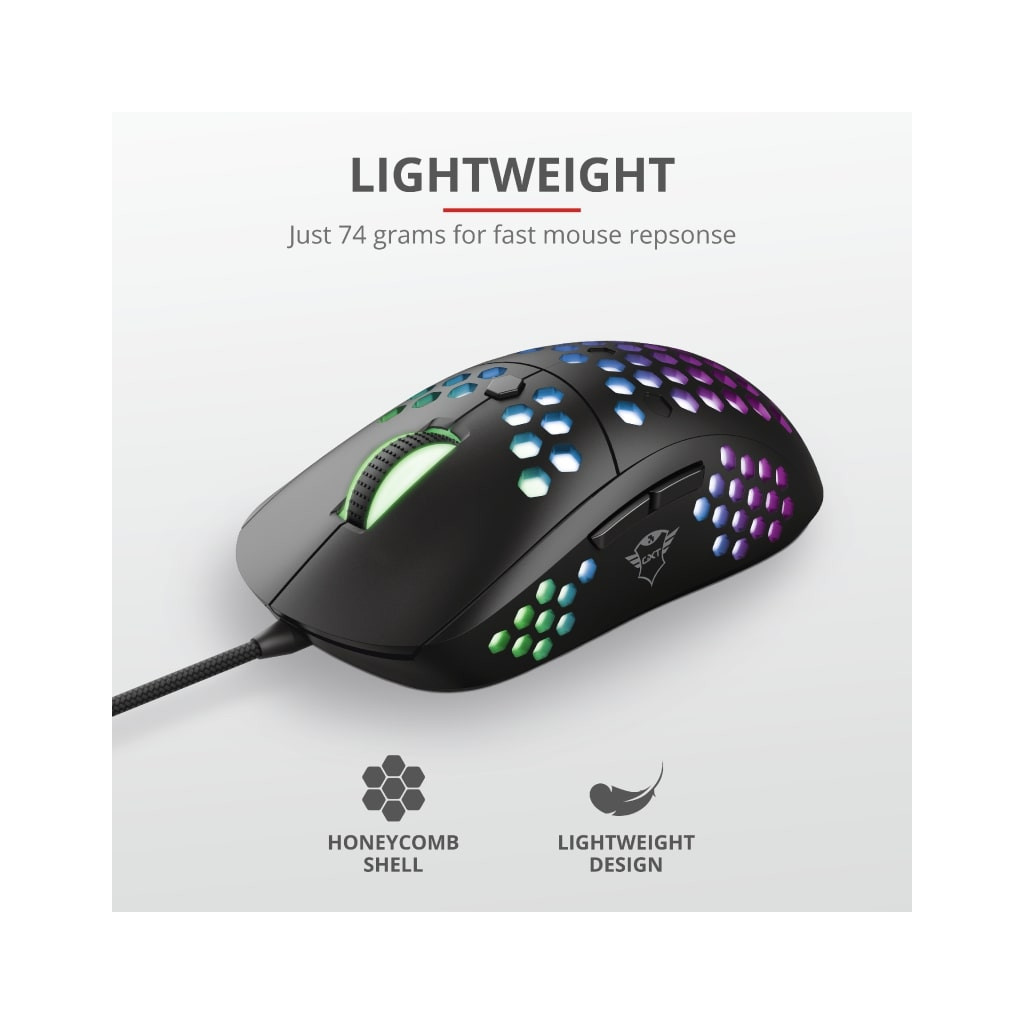 Мишка Trust GXT 960 Graphin Ultra-lightweight RGB USB Black (23758) - зображення 9