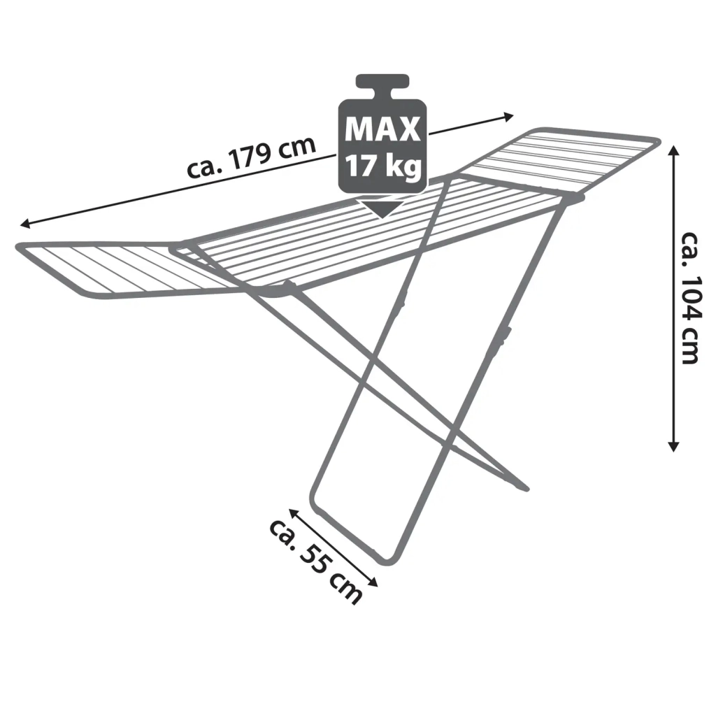 Сушарка для білизни Casa Si Kolibri 18m Black Підлогова (CS42191C06E) (DAS302861) - зображення 2